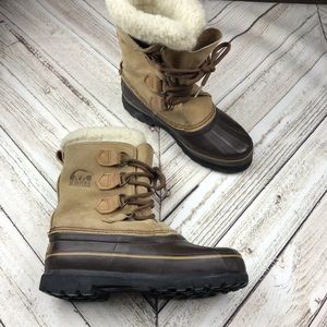 Sorel mid Calf Lace Up Winter Snow Boots